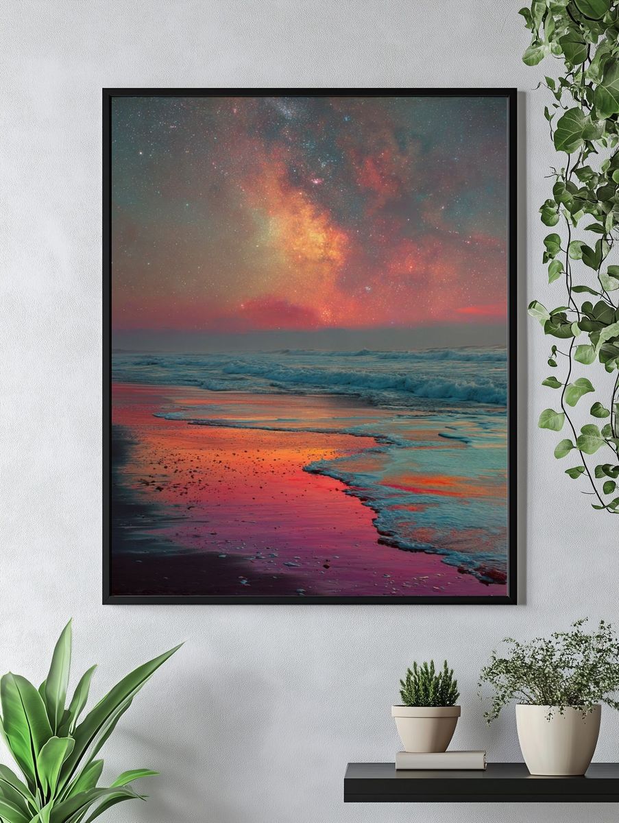 Cosmic Beach Sunset Poster. — room view 4