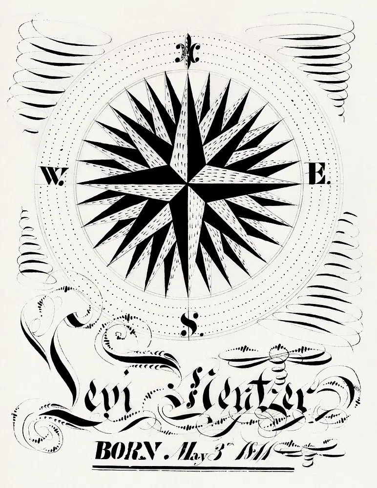 Compass Rose Typography Poster. poster — typography art