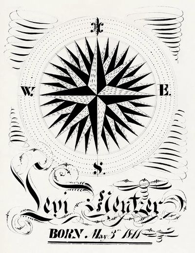 Compass Rose Typography Poster