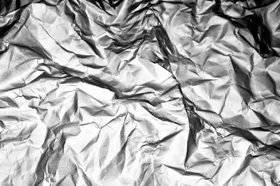 Crumpled Paper Texture — Black-White Print. poster