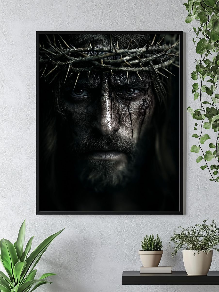 Crowned Christ — Fine Art Print. — room view 4