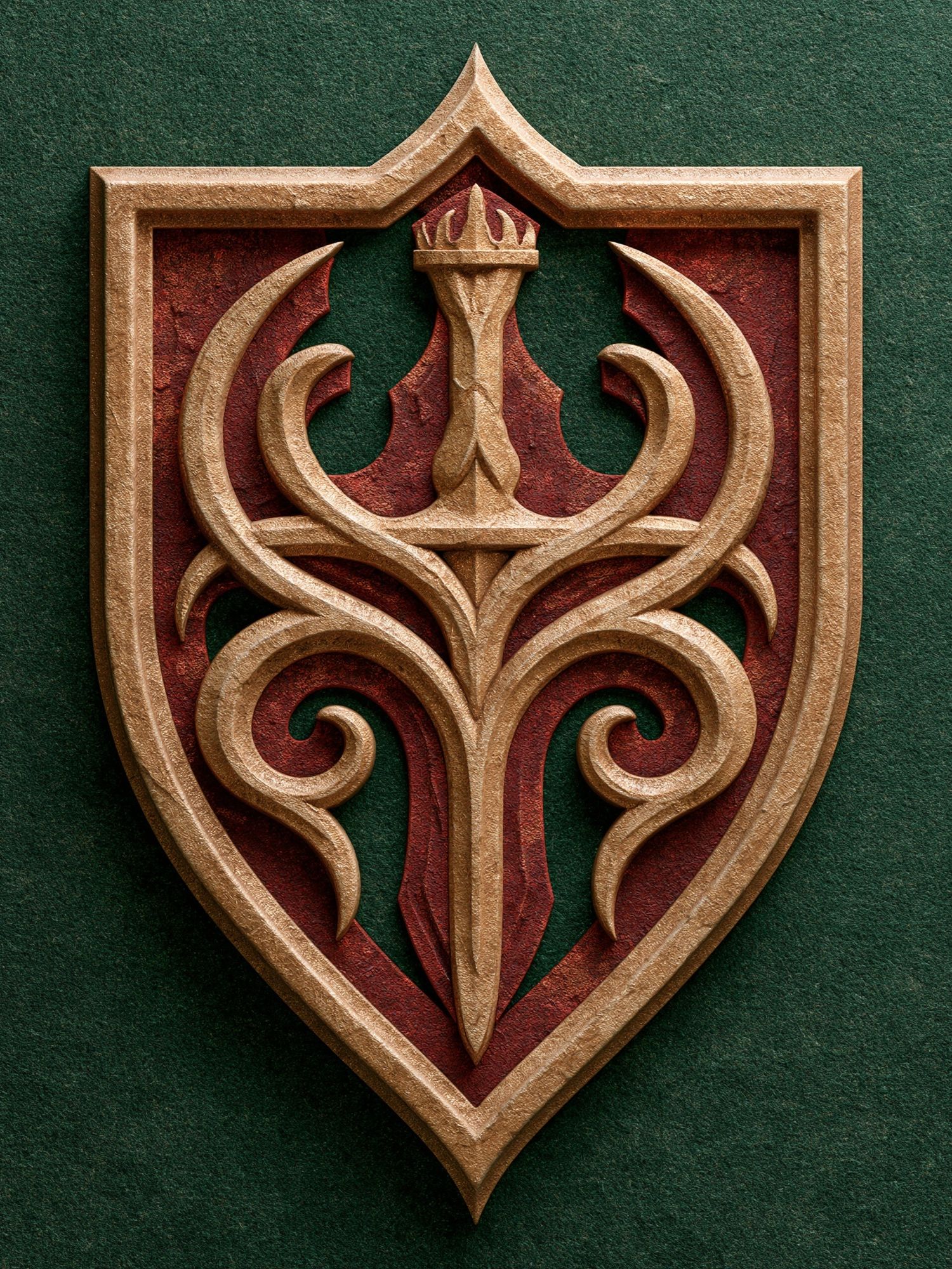 Ornate Crest Emblem Print. poster — illustration art