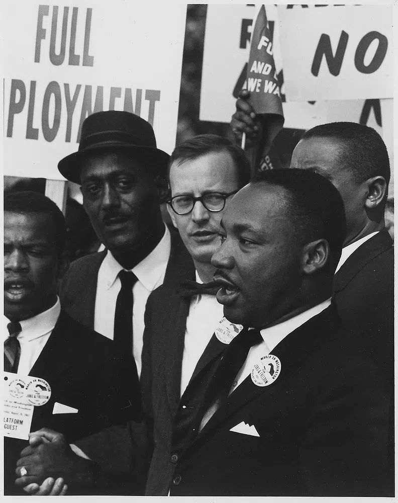 Civil Rights March — Black and White Print. poster detail