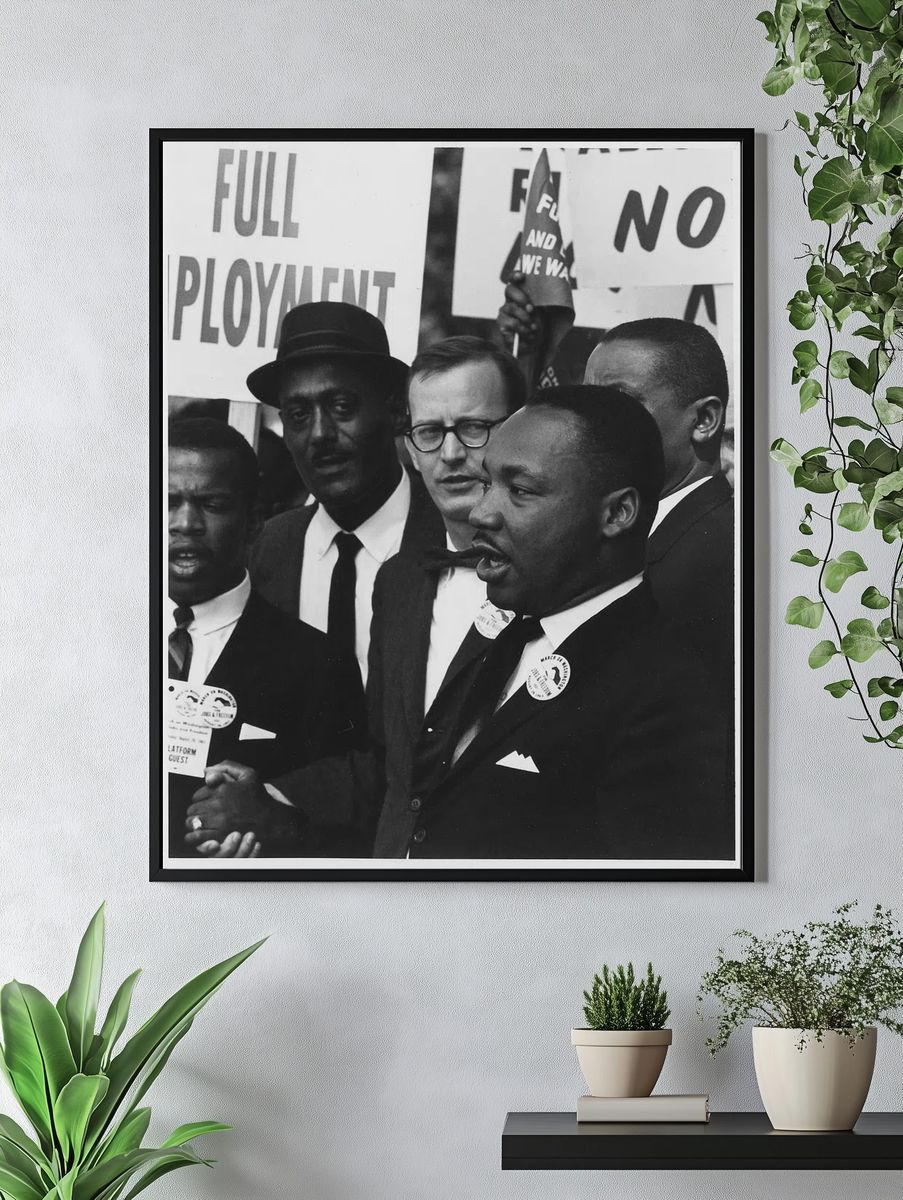 Civil Rights March — Black and White Print. — room view 4