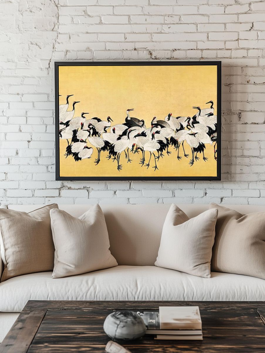 Japanese cranes (18th century) vintage. room preview