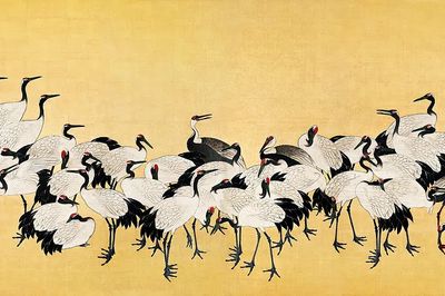 Japanese cranes (18th century) vintage.