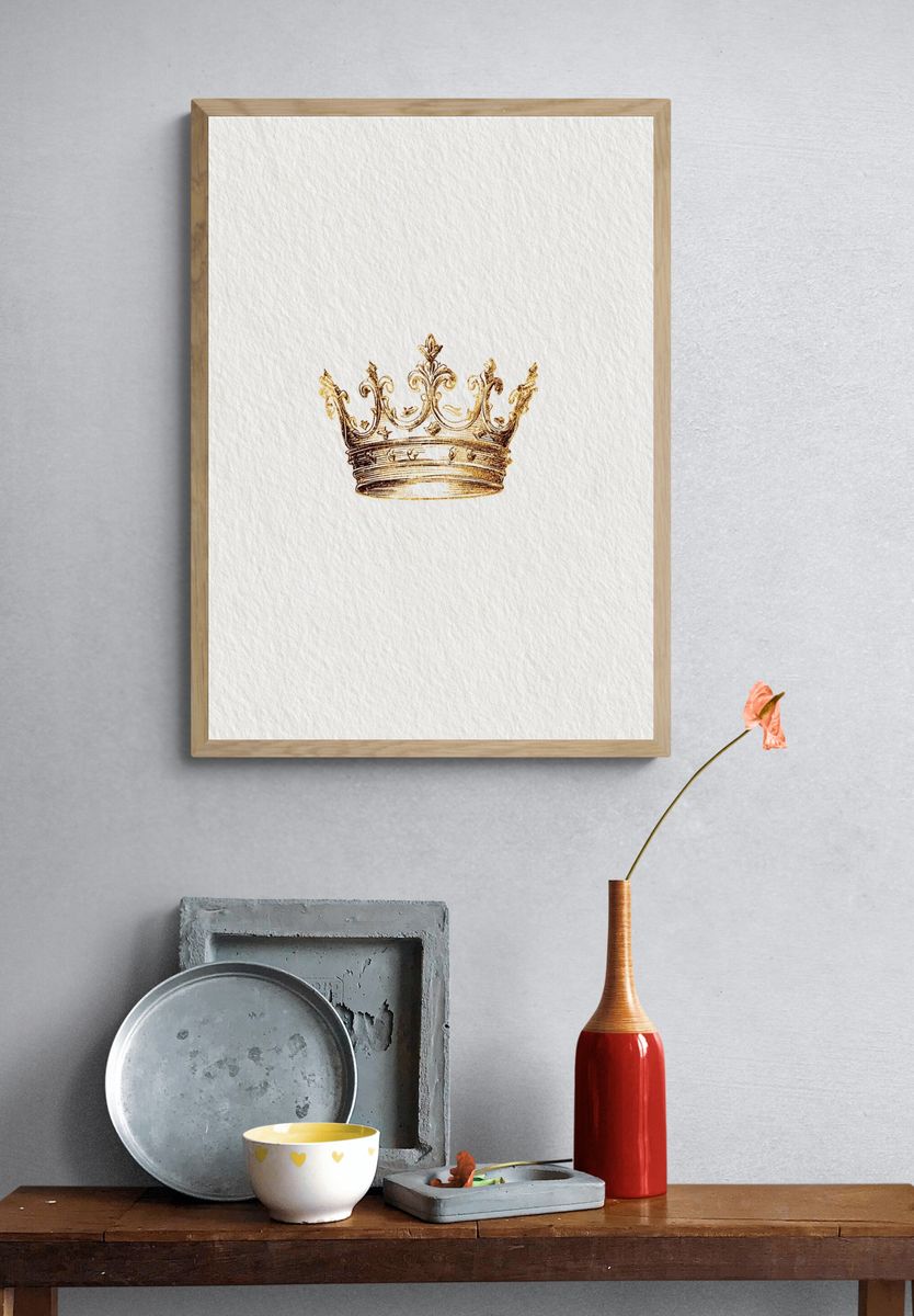 Golden Crown — Vintage Print. — room view 3
