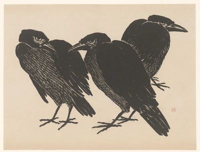 Three Crows — Illustration Print. poster print