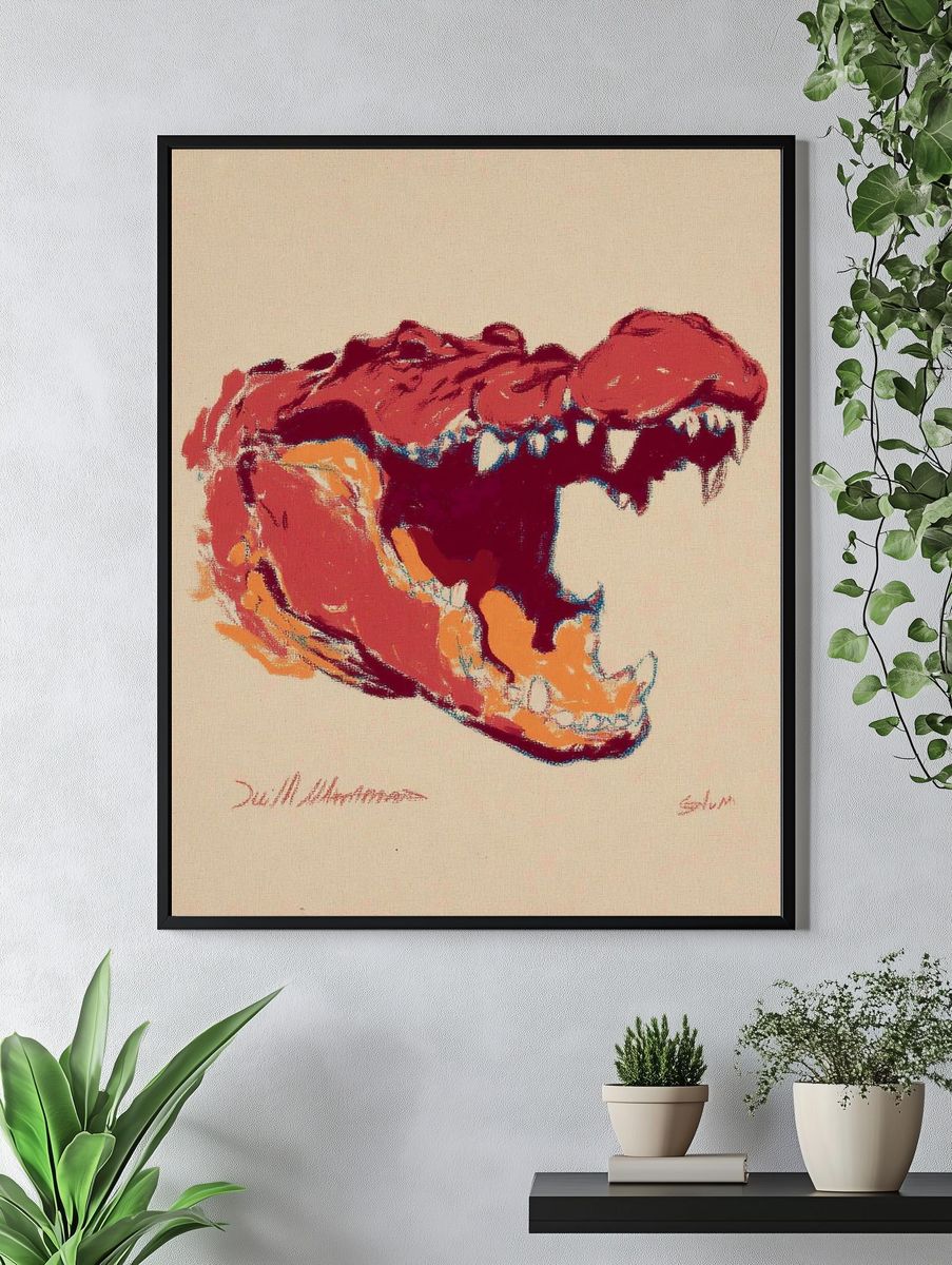 Crocodile Head — Abstract Print. — room view 4