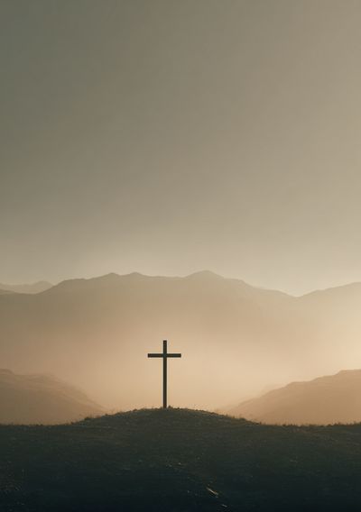 Cross at Dawn Photography Poster.