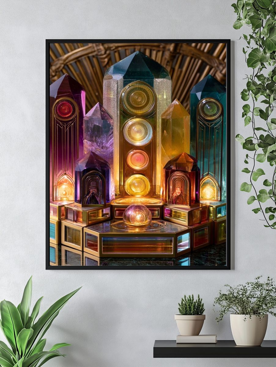 Crystal Prism Shrine Illustration Print. — room view 4