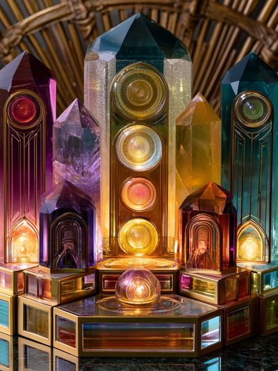Crystal Prism Shrine Illustration Print.