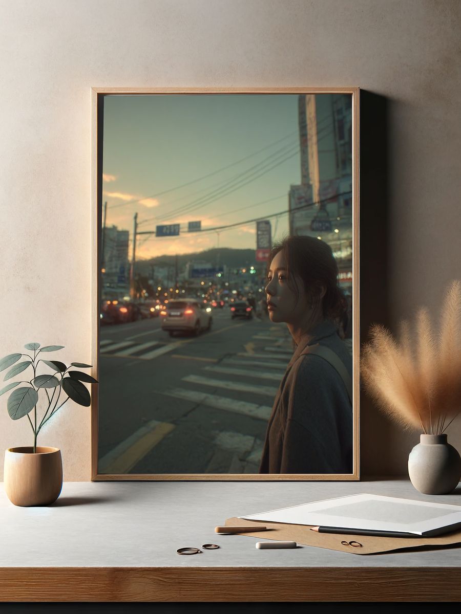 City Street at Dusk — Photography Print. — room view 2