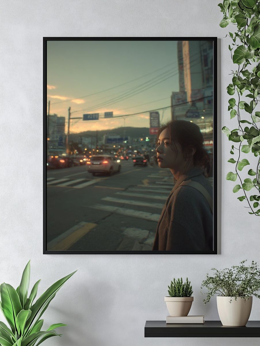 City Street at Dusk — Photography Print. — room view 4