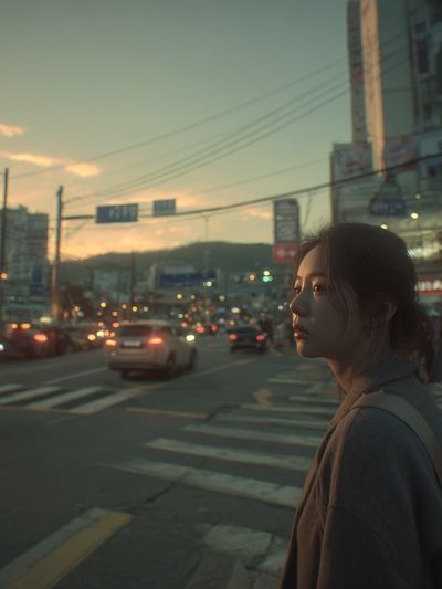 City Street at Dusk — Photography Print. poster print