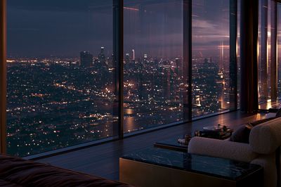 City Skyline at Dusk Photography Poster.