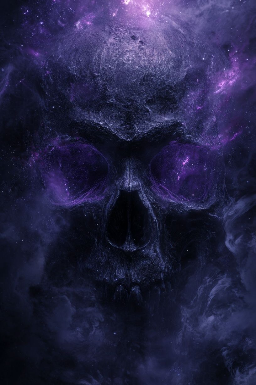 Cosmic Skull Digital Art Poster. poster — illustration art