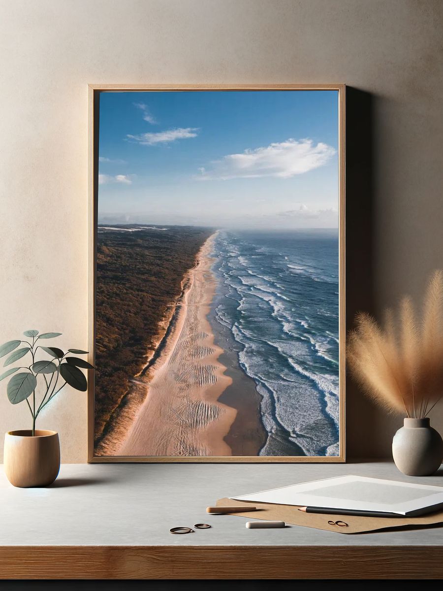 Coastal Serenity — Nature Print. — room view 2