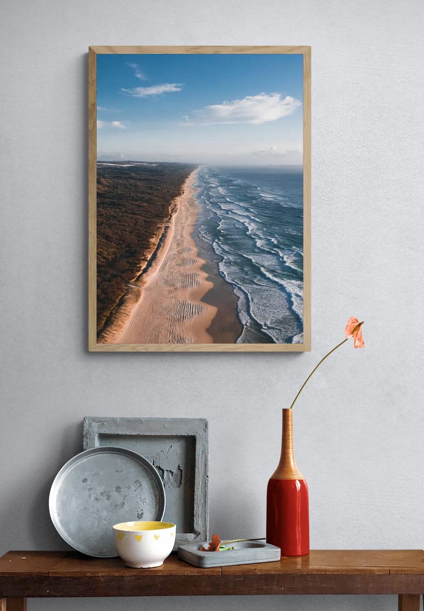 Coastal Serenity — Nature Print. — room view 3