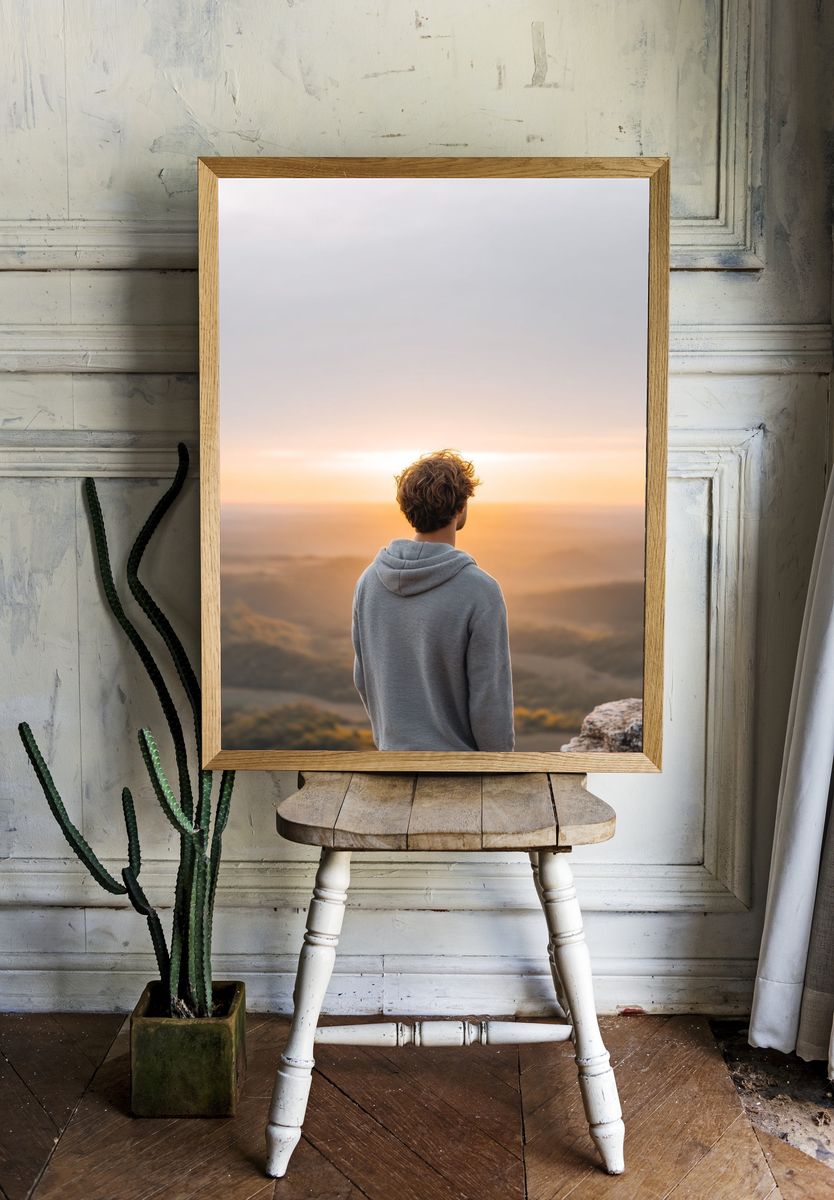 Contemplative Sunset — Photography Print. — room view 1