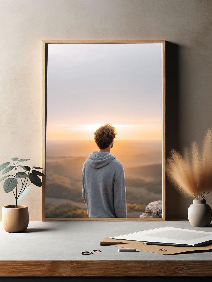 Contemplative Sunset — Photography Print. — room view 2
