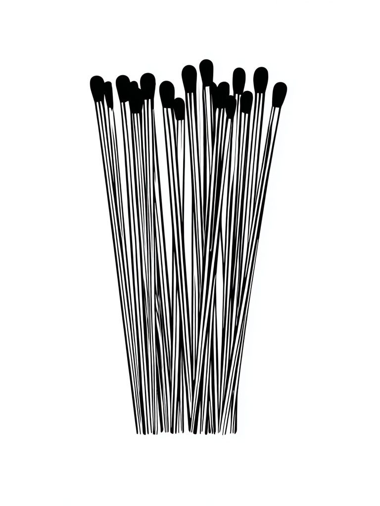 Cotton Swabs — Minimalist Print. poster — minimalist art