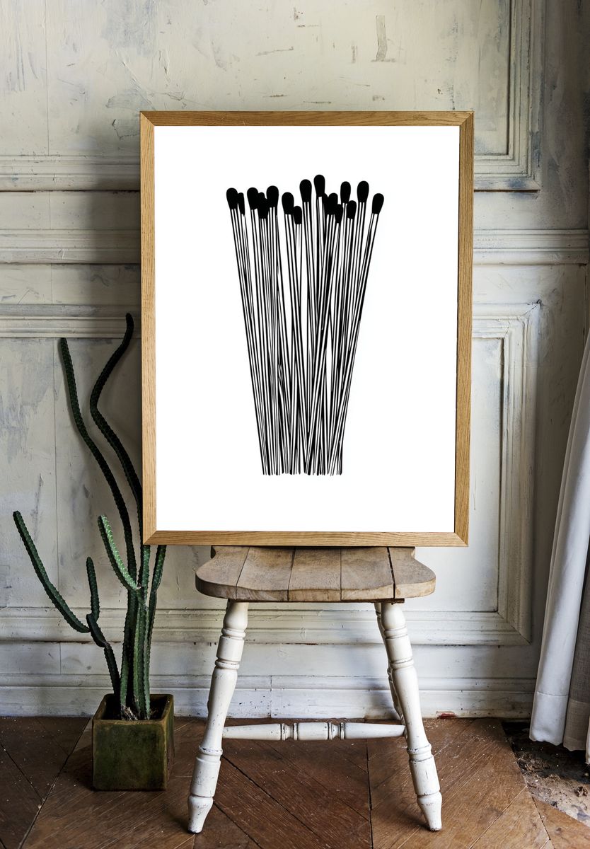 Cotton Swabs — Minimalist Print room preview