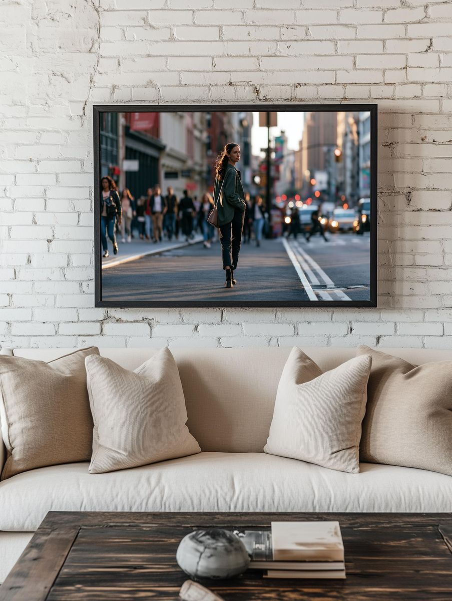 City Street Portrait Poster. room preview