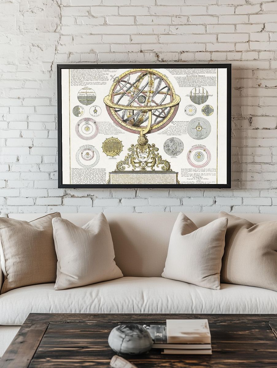 Celestial Sphere — Vintage Print. — room view 1
