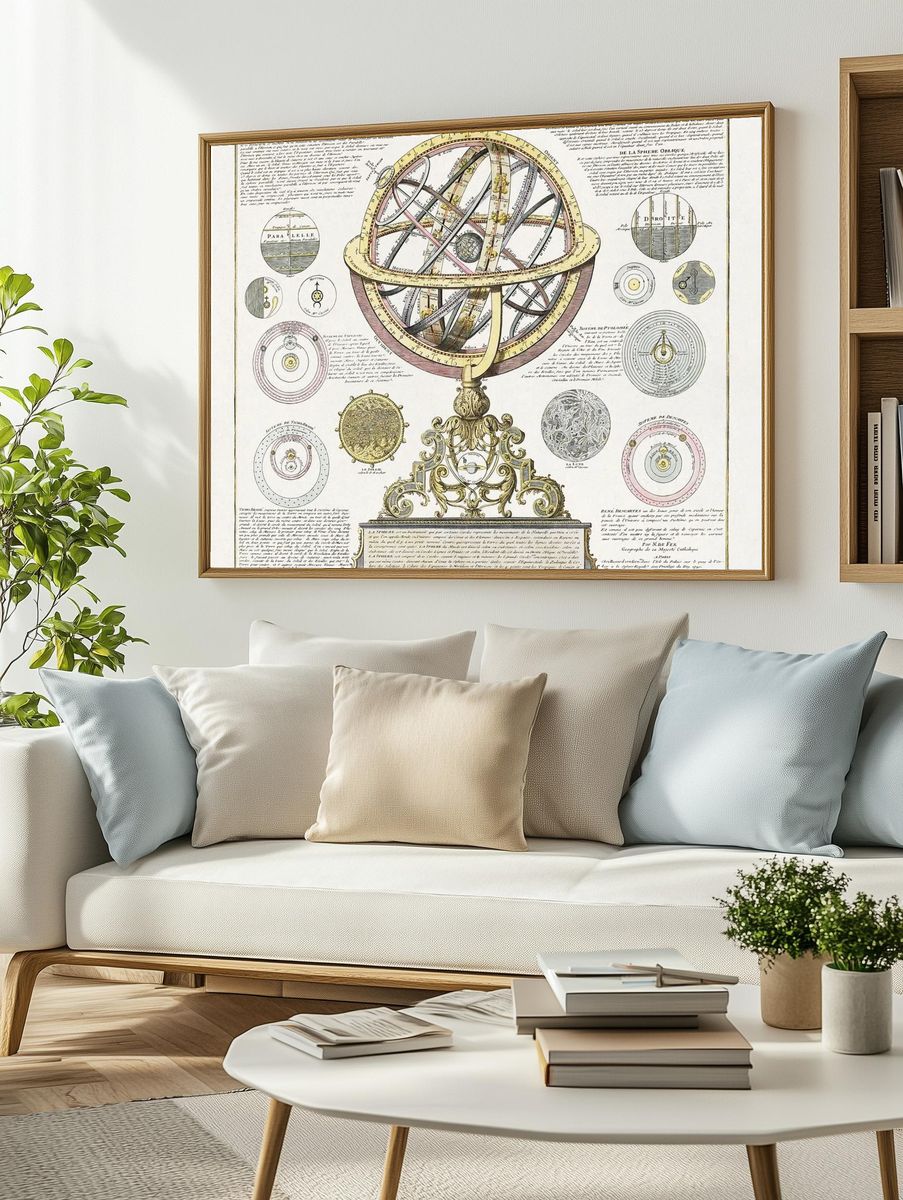 Celestial Sphere — Vintage Print. — room view 2