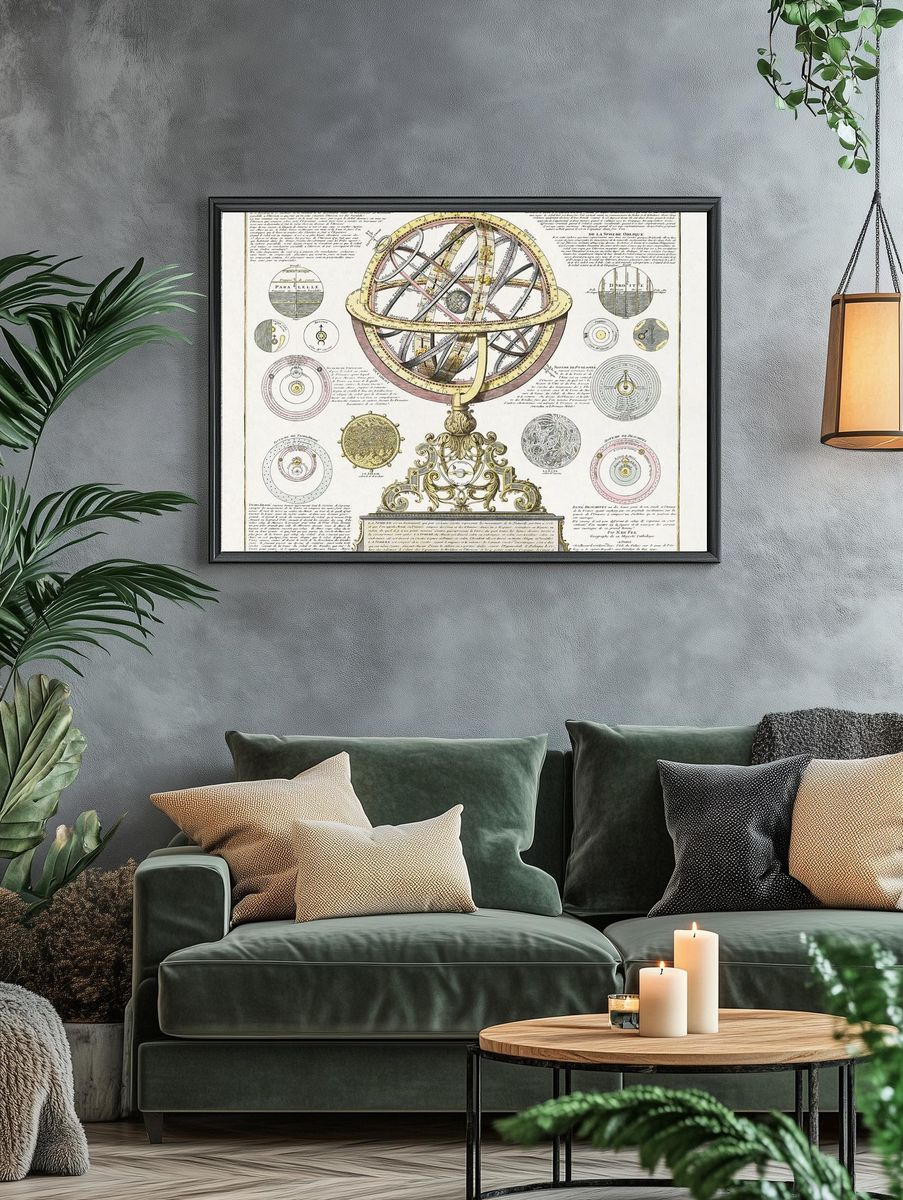 Celestial Sphere — Vintage Print. — room view 4