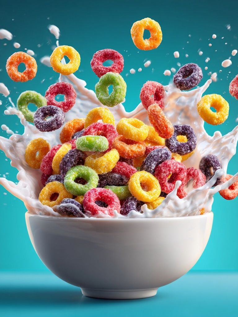 Colorful Cereal Splash Poster. poster detail