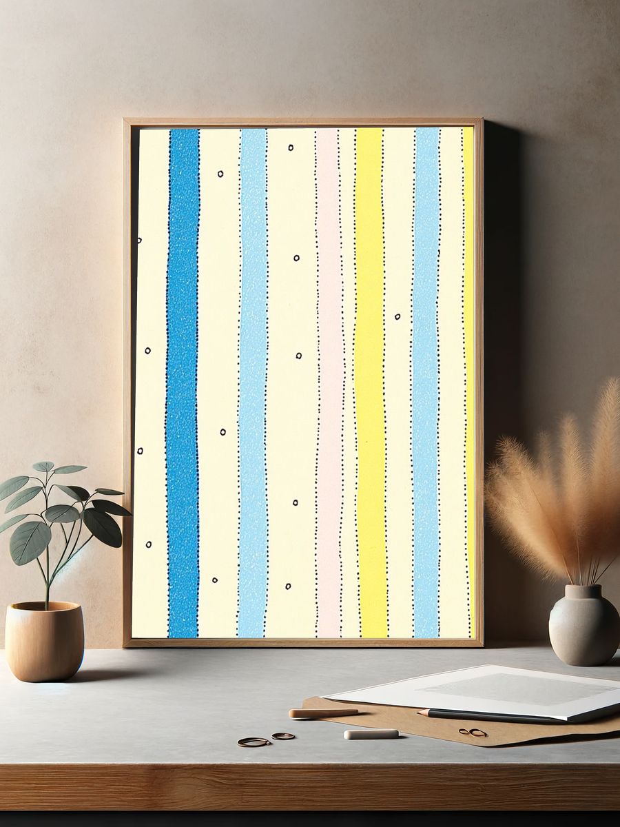 Colorful Striped Pattern Poster. — room view 2