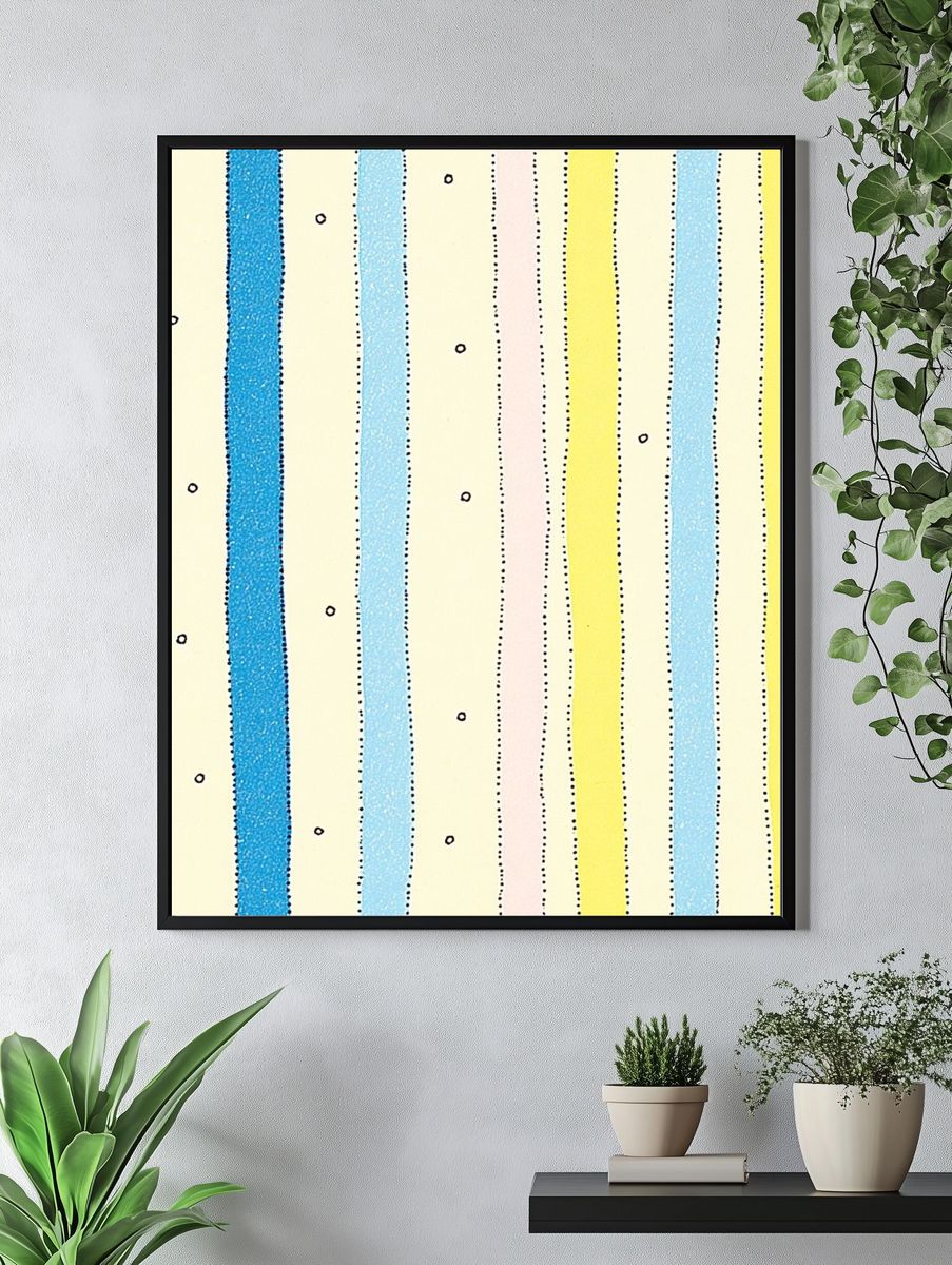Colorful Striped Pattern Poster. — room view 4