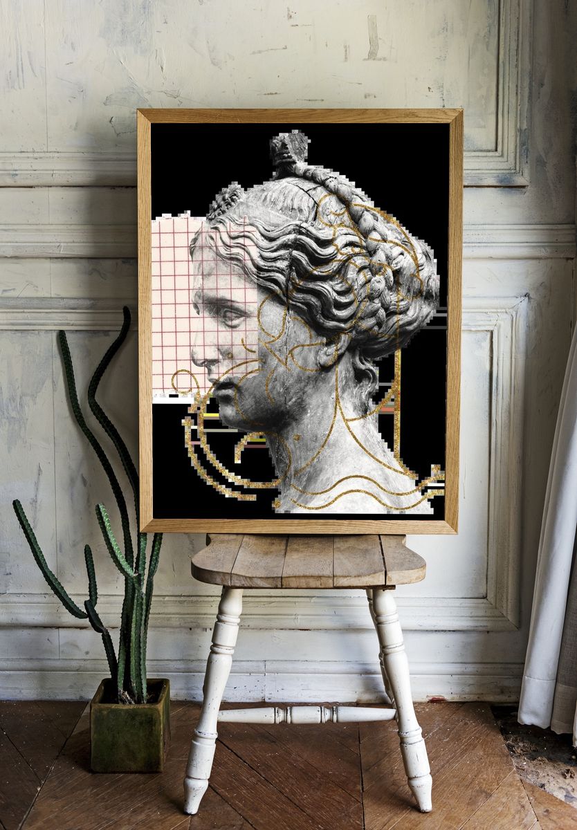Classical Sculpture — Modern Art Print. — room view 1