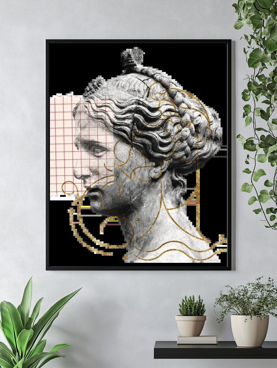 Classical Sculpture — Modern Art Print. — room view 4