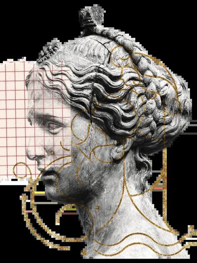 Classical Sculpture — Modern Art Print. poster print