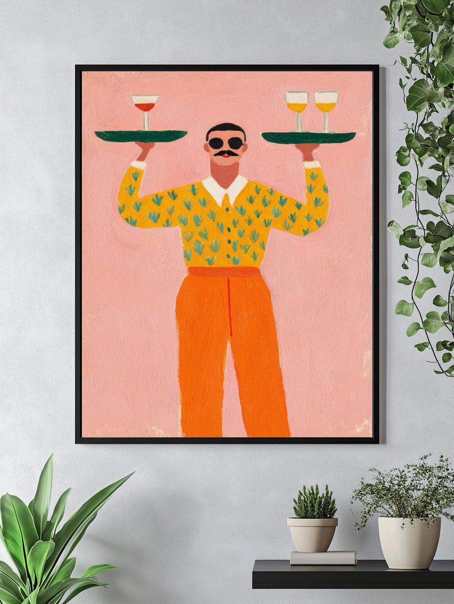 Cocktail Server — Illustration Print. — room view 4