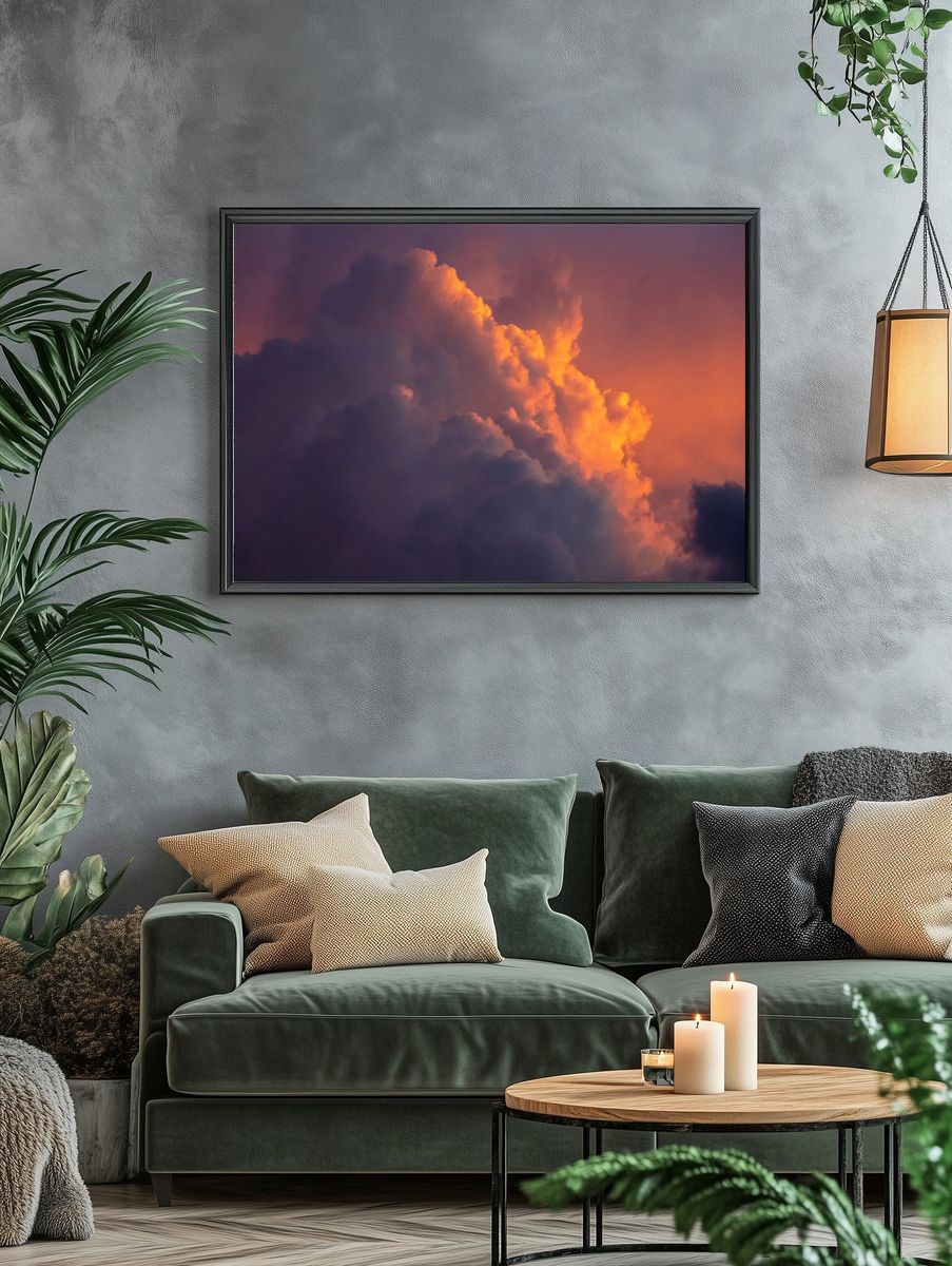 Dramatic Clouds at Sunset Poster. — room view 4