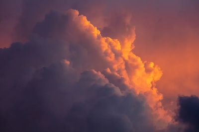 Dramatic Clouds at Sunset Poster