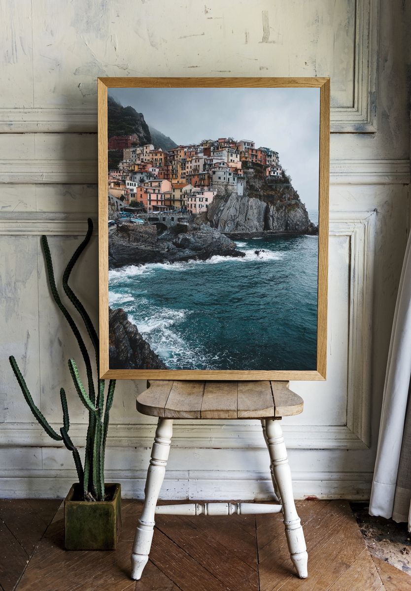Cinque Terre Cliffside Village Print room preview