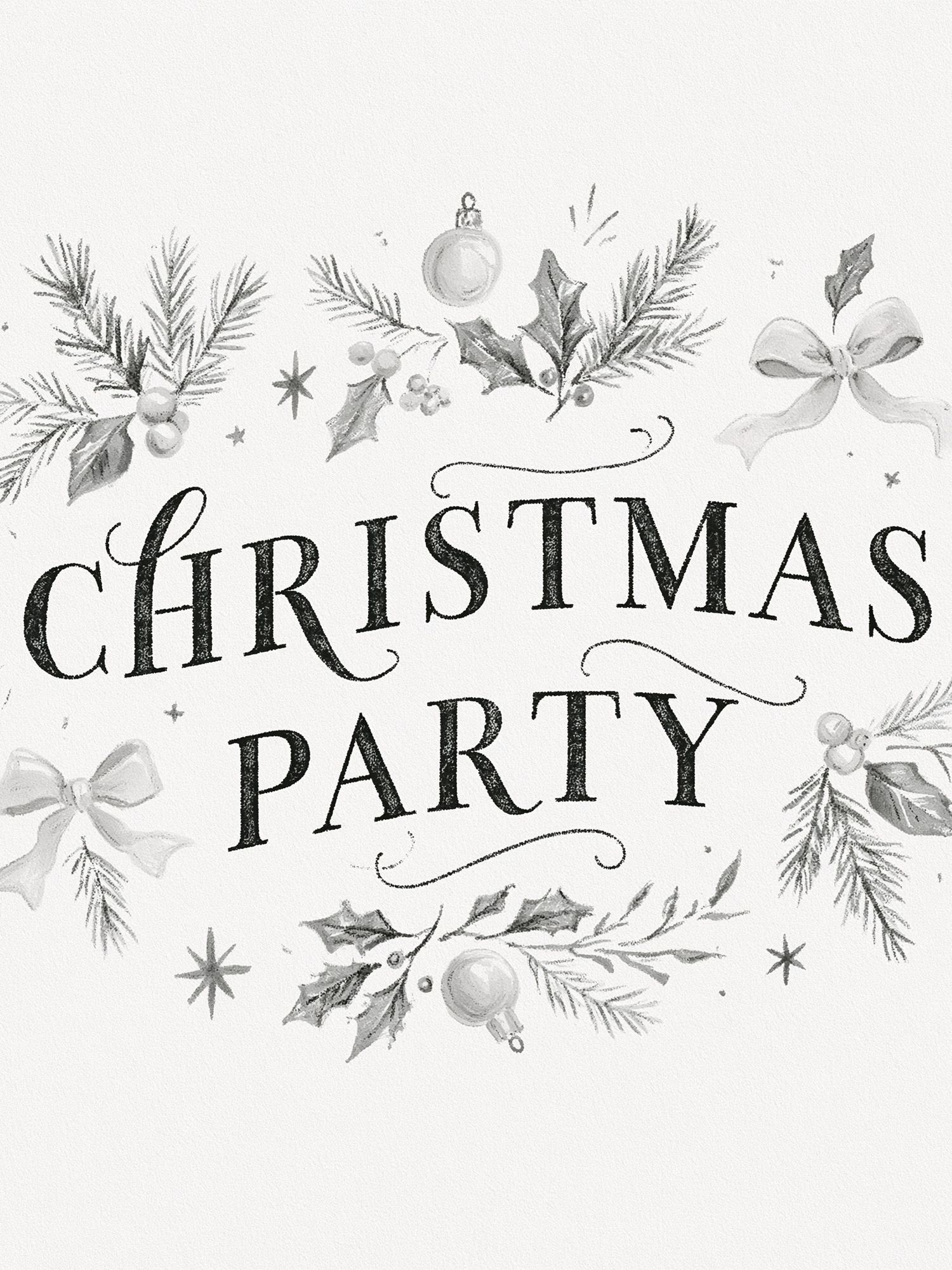 Christmas Party Typography Print. poster — typography art