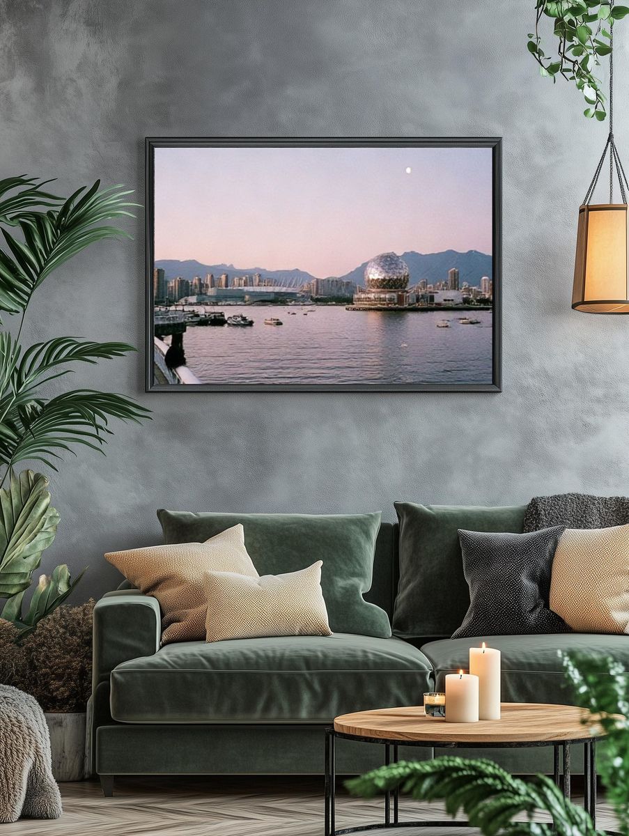 City Harbor at Dusk Photography Poster. — room view 4