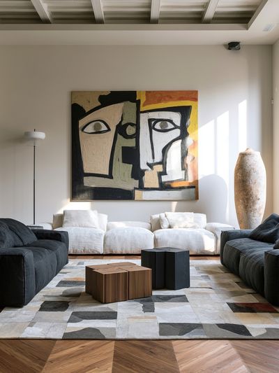 Cubist Face Abstract Poster.