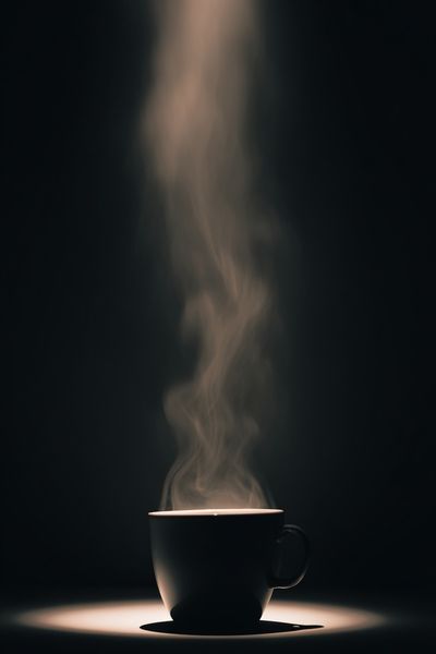 Steaming Coffee Cup — Photography Print. poster