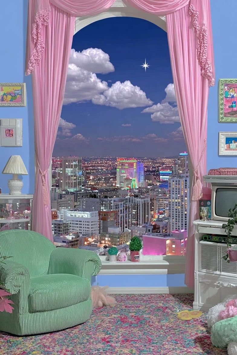 Cozy City View — Retro Print. poster detail
