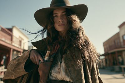 Cowgirl Portrait Photography Poster.