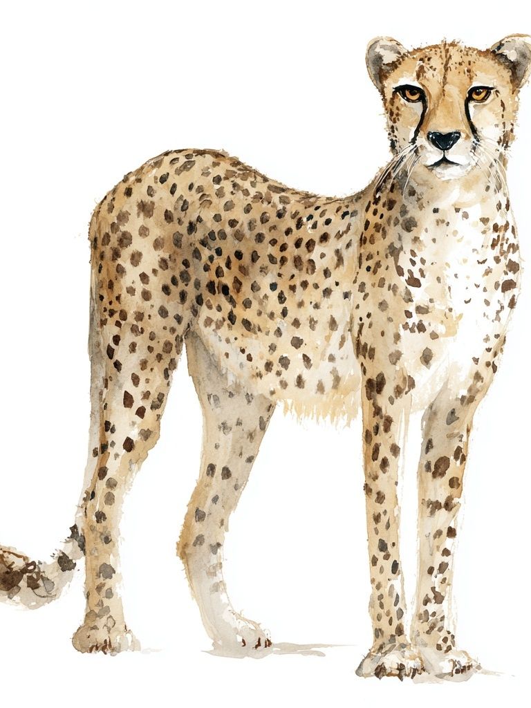 Cheetah Watercolor Poster. poster — animals art