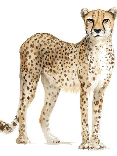 Cheetah Watercolor Poster. poster