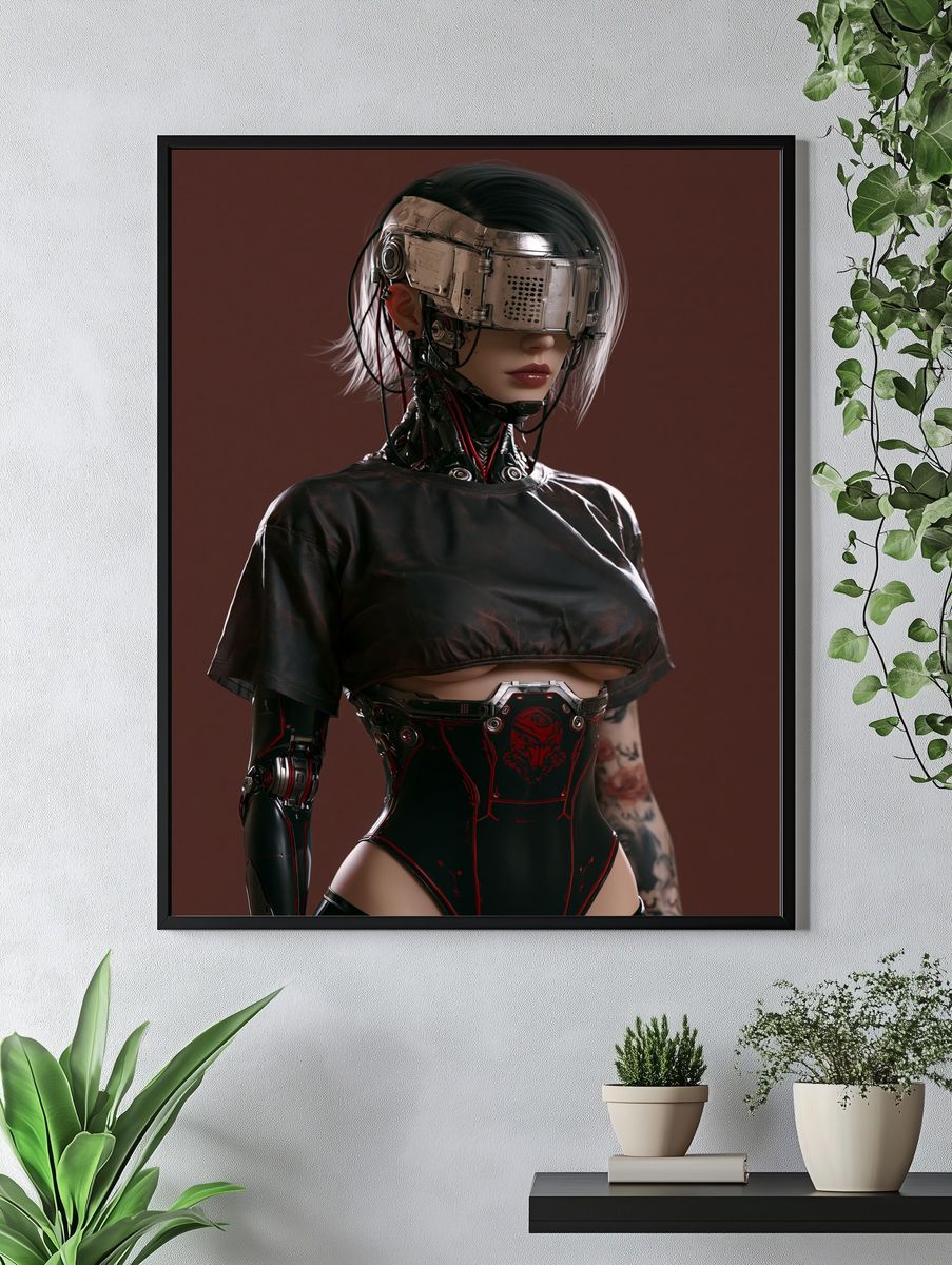 Cybernetic Portrait — Sci-Fi Print. — room view 4